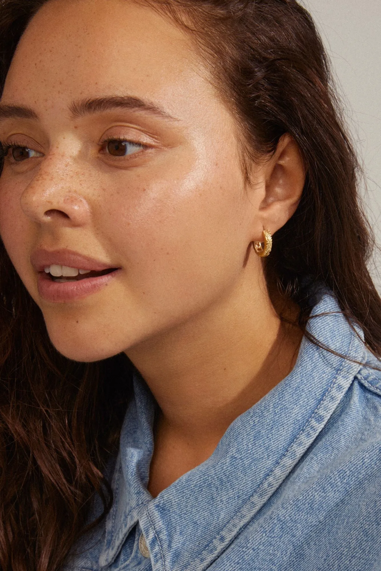 Pilgrim Elfrida Recycled Hoop Earrings Gold sold by Shine On product image thumbnail 2