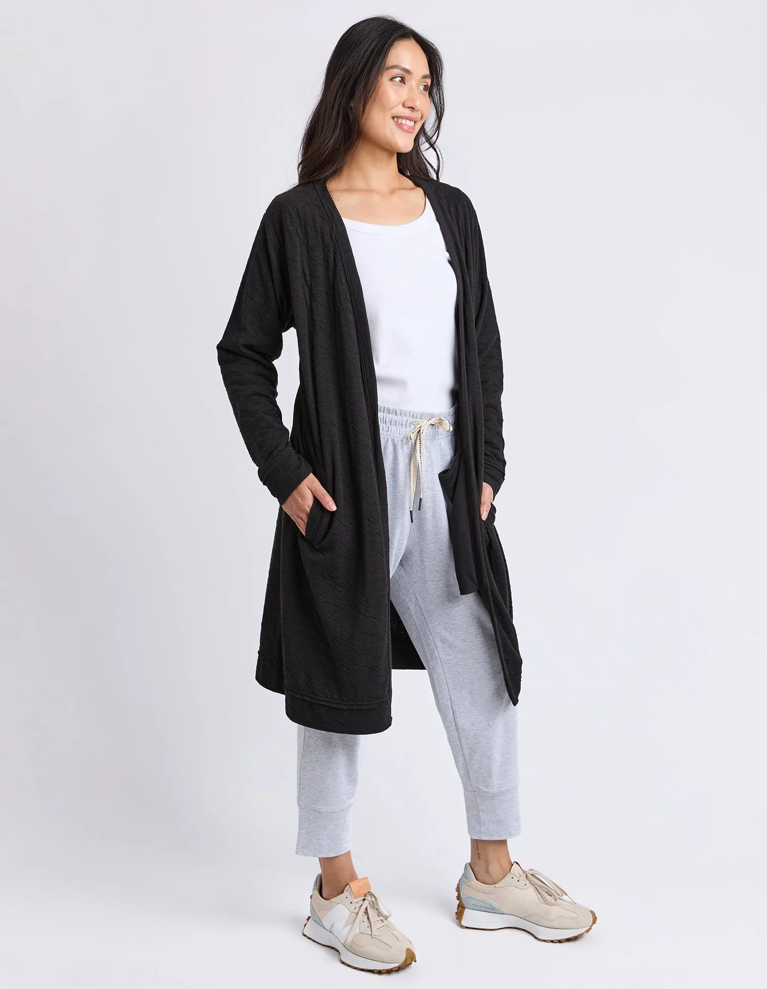 Elm Haven Jersey Cardi Black sold by Shine On product image thumbnail 3