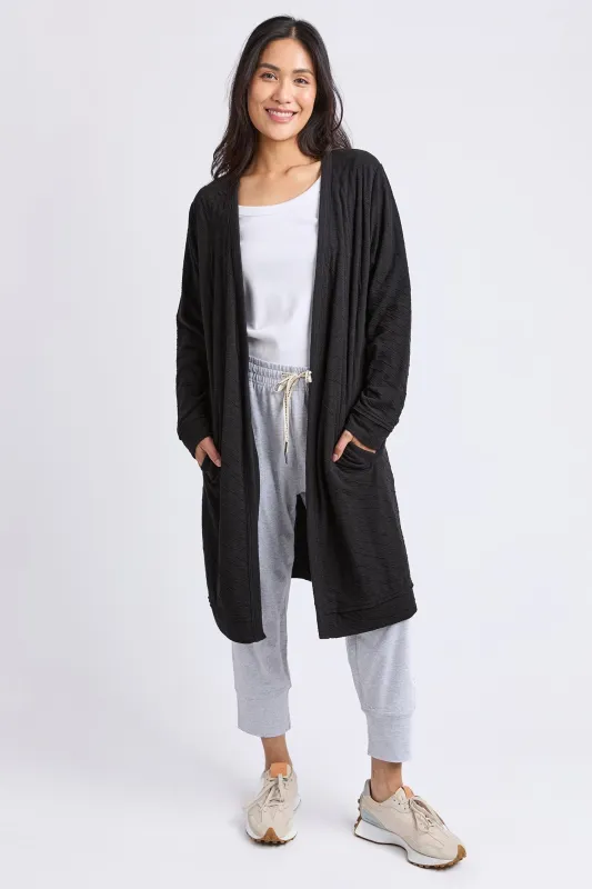 Elm Haven Jersey Cardi Black sold by Shine On