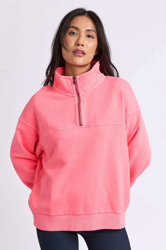 Foxwood College Zip Crew Neon Pink sold by Shine On