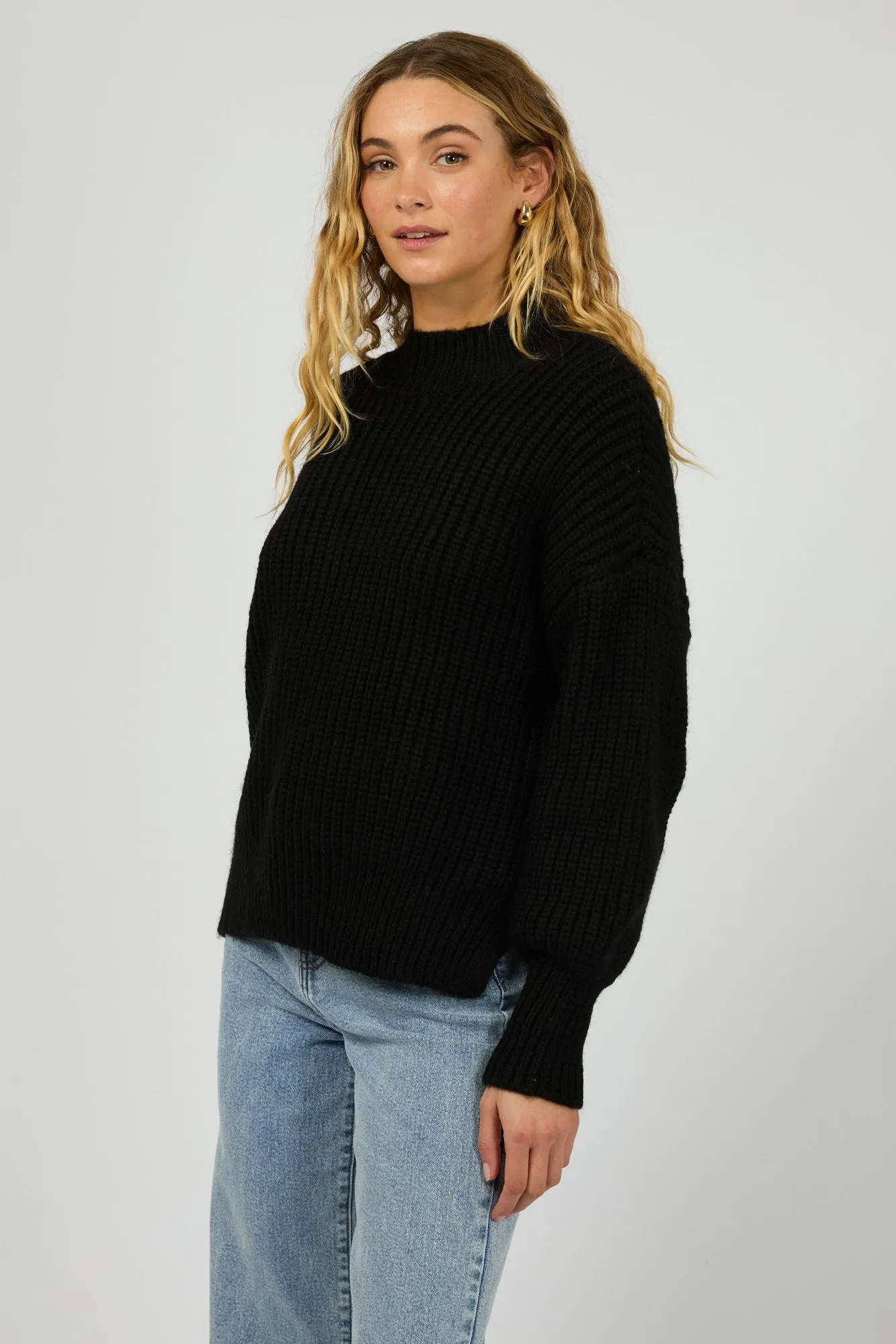 Silent Theory Mari Knit Jumper Black sold by Shine On product image thumbnail 2