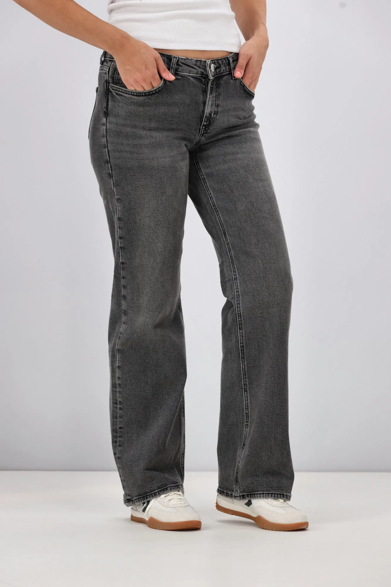 ONLY Juicy Wide Leg Jean Dark Grey sold by Shine On product image thumbnail 3