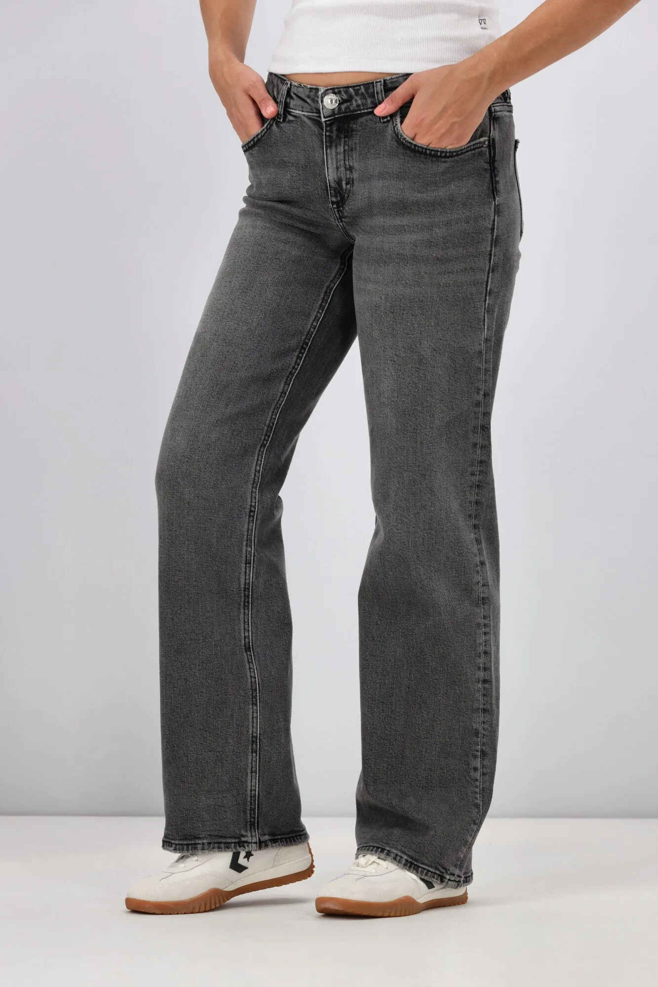ONLY Juicy Wide Leg Jean Dark Grey sold by Shine On product image thumbnail 4