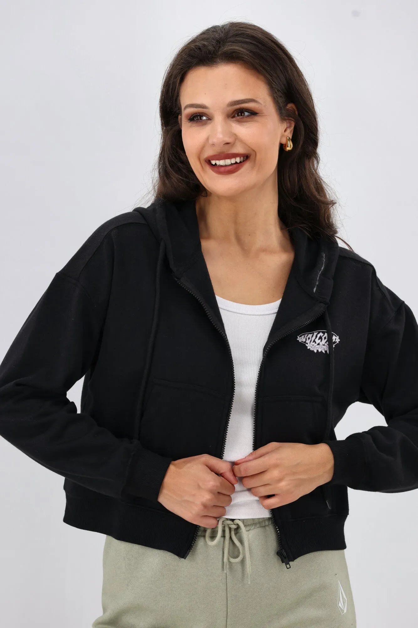 Volcom Get Up Zip Hoodie Black sold by Shine On product image thumbnail 3