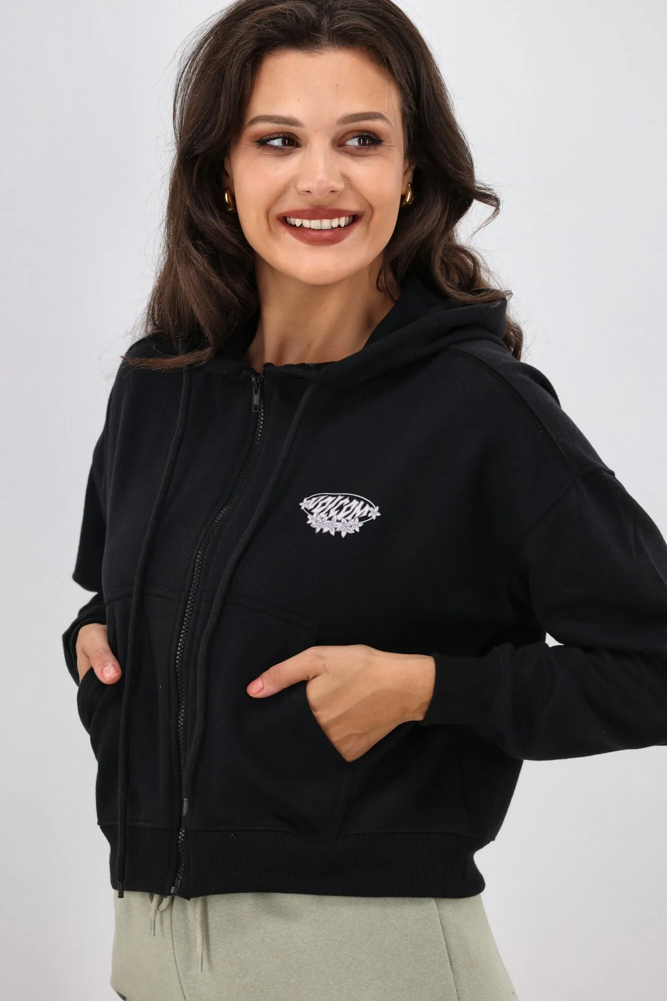 Volcom Get Up Zip Hoodie Black sold by Shine On product image thumbnail 2