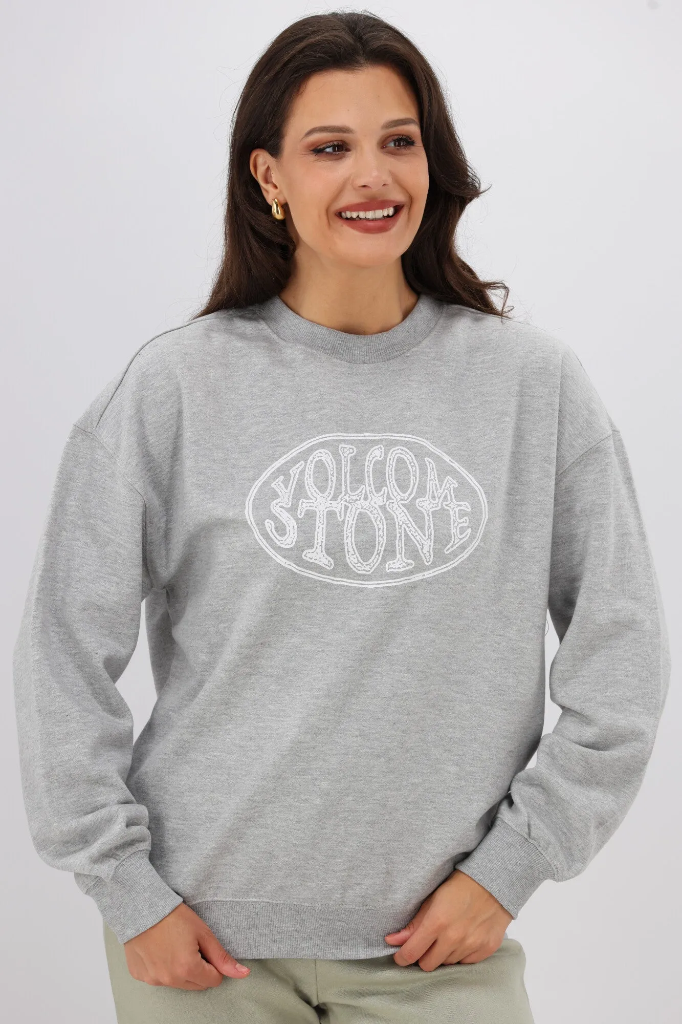 Volcom Ex Boyfriends Crew Heather Grey sold by Shine On