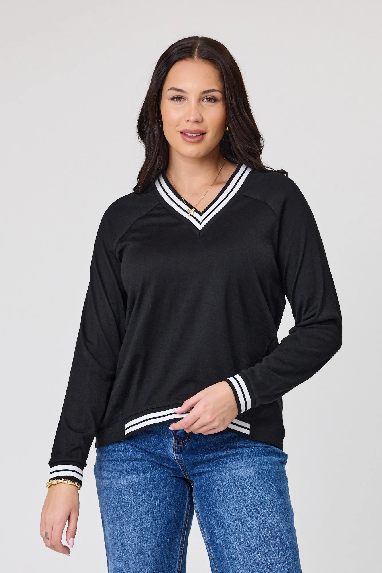 Alpine by Shine On Alberta Merino Sports Trim Top Black sold by Shine On product image thumbnail 2