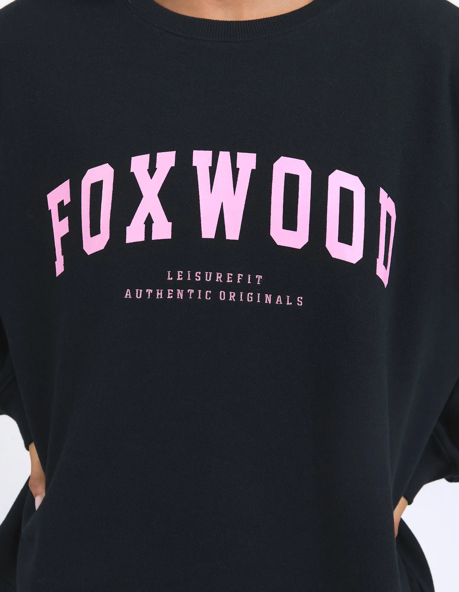 Foxwood Interval Crew Black W/ Neon Pink Preorder Early July sold by Shine On product image thumbnail 4