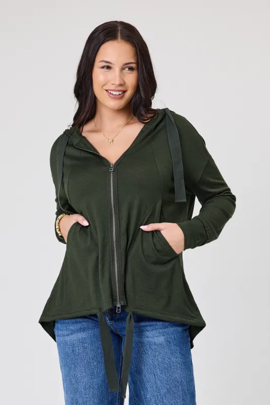 Alpine by Shine On Brooks Zip Front Hoodie Olive sold by Shine On
