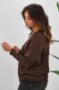 Alpine by Shine On Gigi Merino Batwing Top Chocolate sold by Shine On