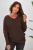 Alpine by Shine On Gigi Merino Batwing Top Chocolate sold by Shine On