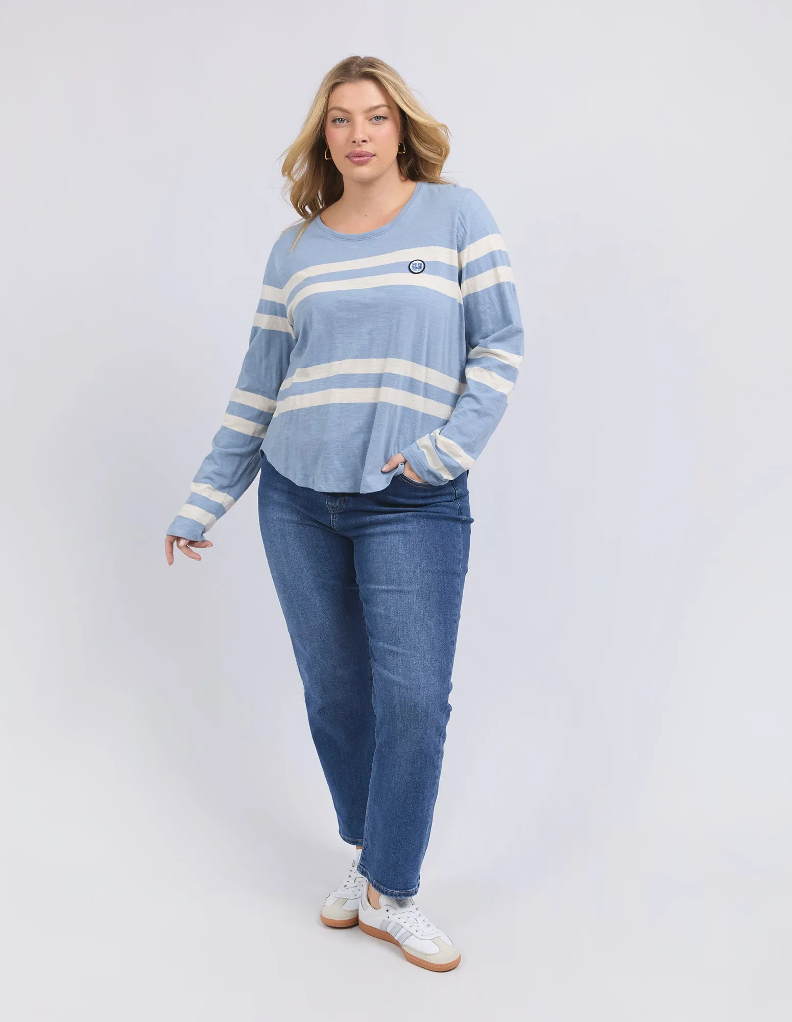 Elm Allegra L/S Tee Steel sold by Shine On