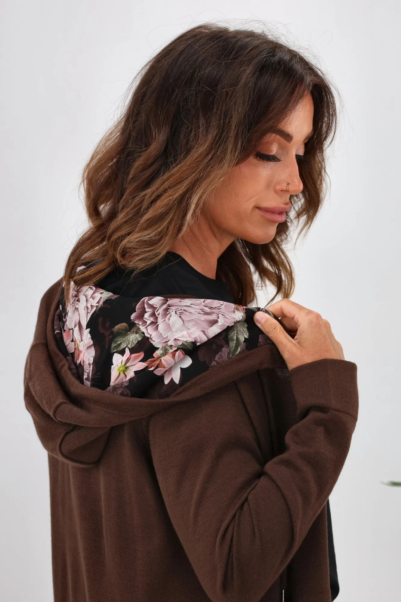 Shine On Label Big Dreams Merino Cardigan Chocolate sold by Shine On product image thumbnail 2