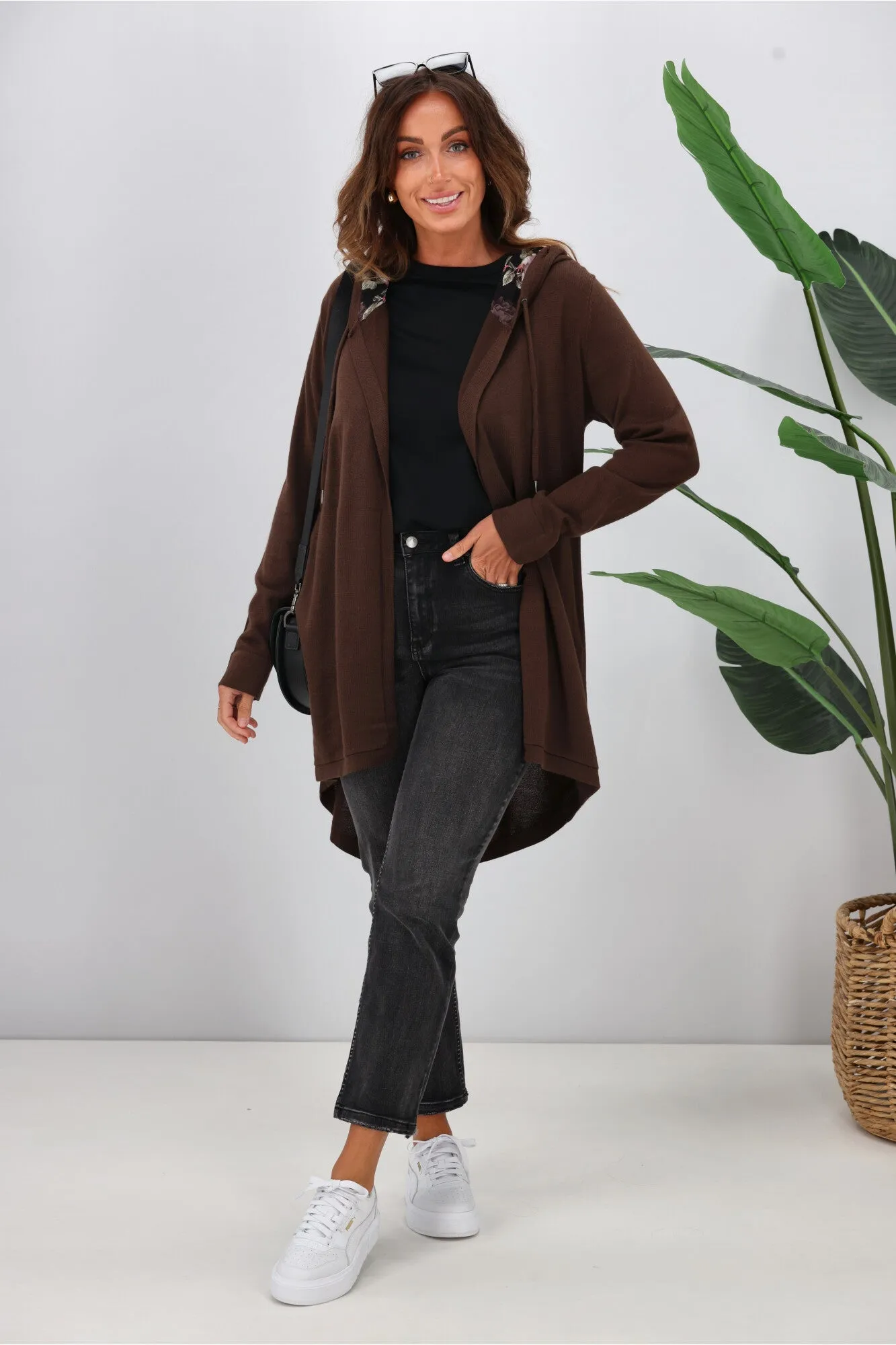 Shine On Label Big Dreams Merino Cardigan Chocolate sold by Shine On product image thumbnail 5
