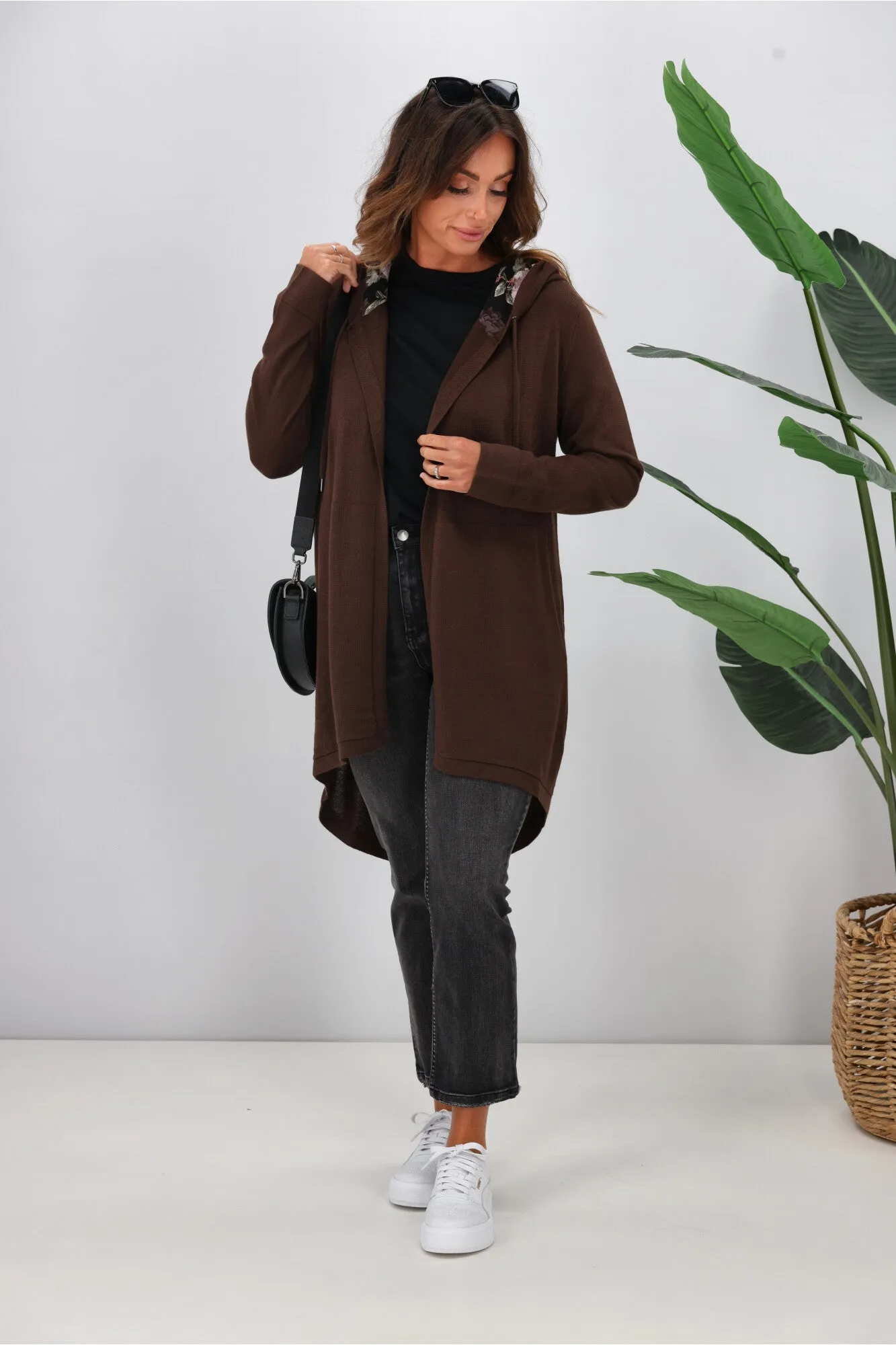 Shine On Label Big Dreams Merino Cardigan Chocolate sold by Shine On product image thumbnail 4