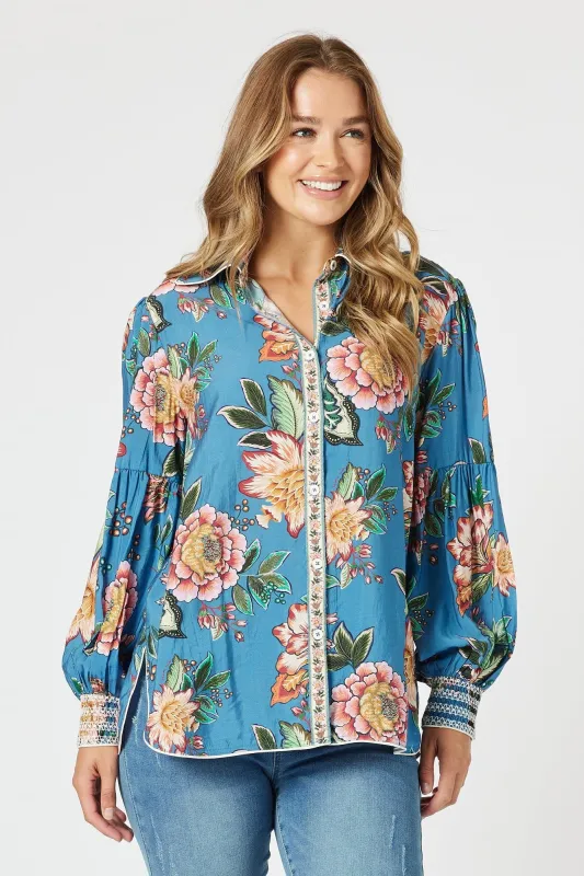 Threadz Vintage Rose Top Multi sold by Shine On