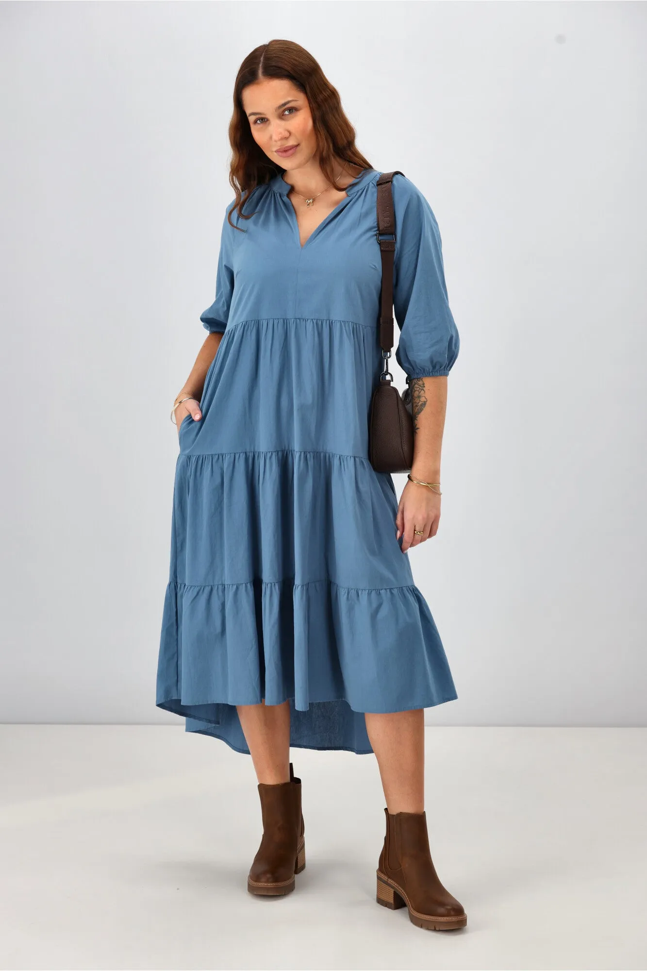 Sunday Boho Harlow Hi Low Dress Azure Blue sold by Shine On product image thumbnail 4
