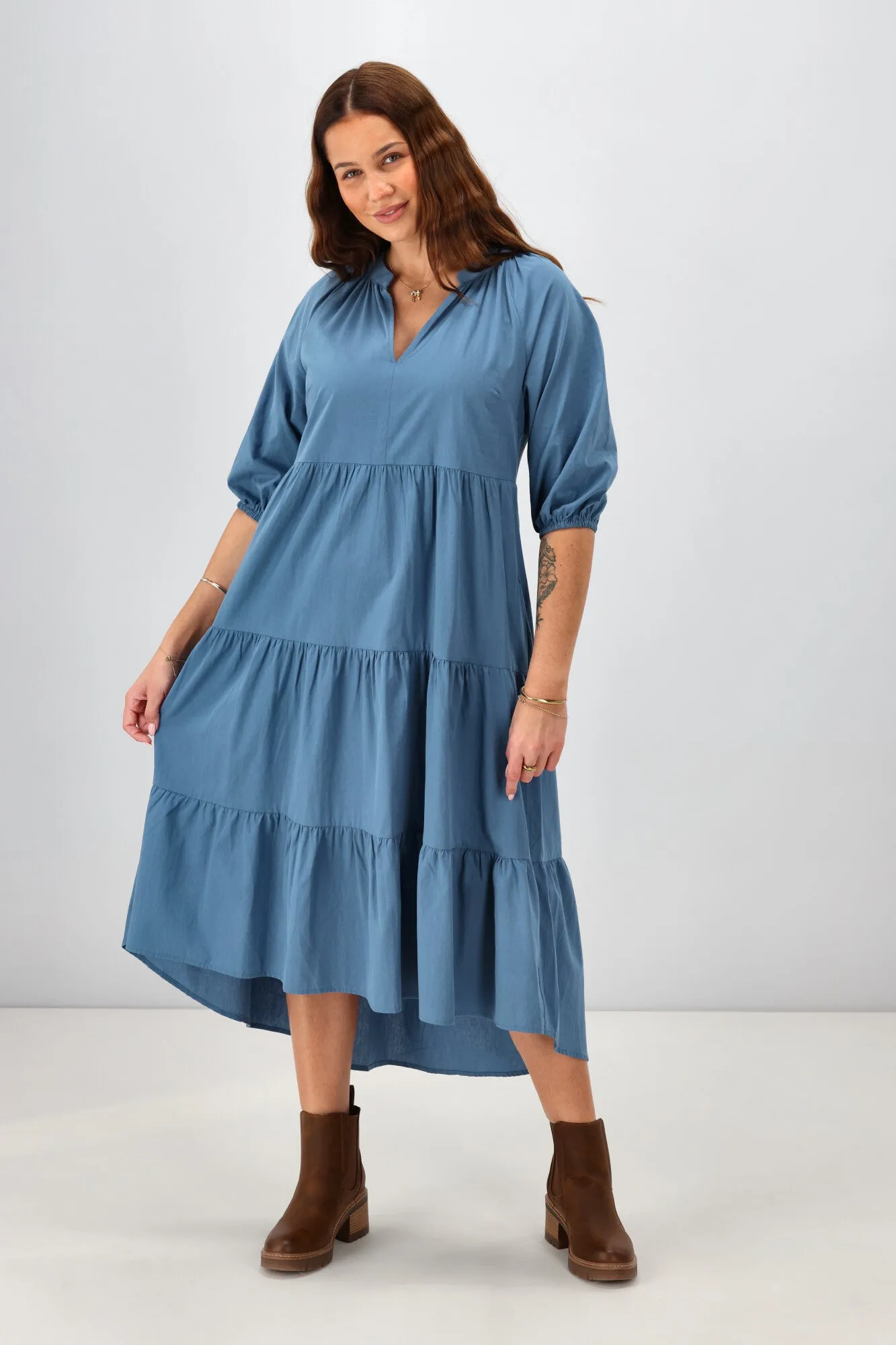 Sunday Boho Harlow Hi Low Dress Azure Blue sold by Shine On product image thumbnail 2