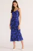 Minkpink Gianna Bias Midi Skirt Blue Floral sold by Shine On
