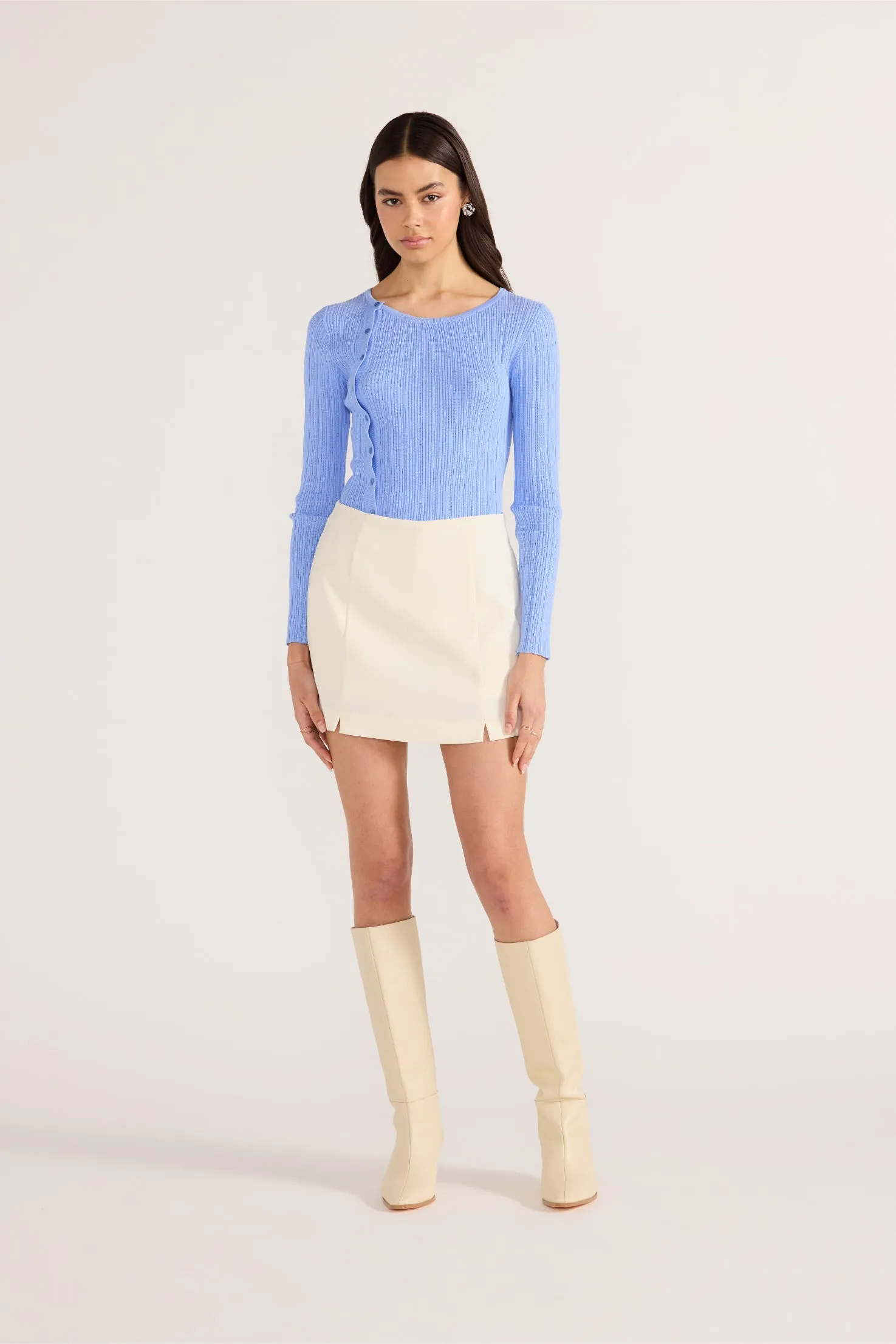 Minkpink Zinnia Asymmetric Knit Top Blue sold by Shine On product image thumbnail 4