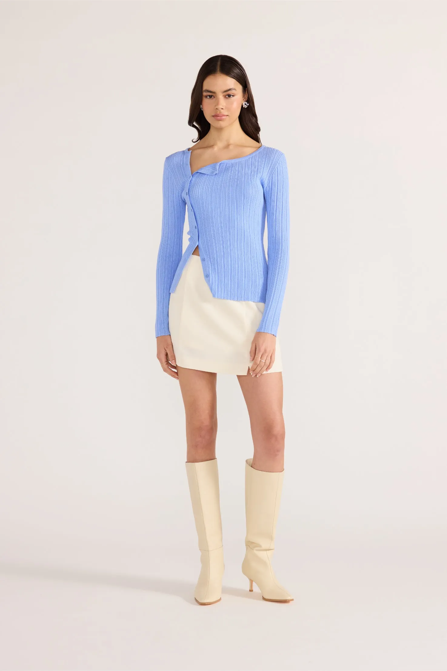 Minkpink Zinnia Asymmetric Knit Top Blue sold by Shine On product image thumbnail 3