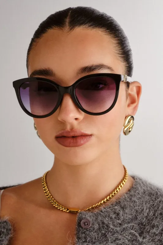 Le Specs The Muse Sunglasses Black sold by Shine On