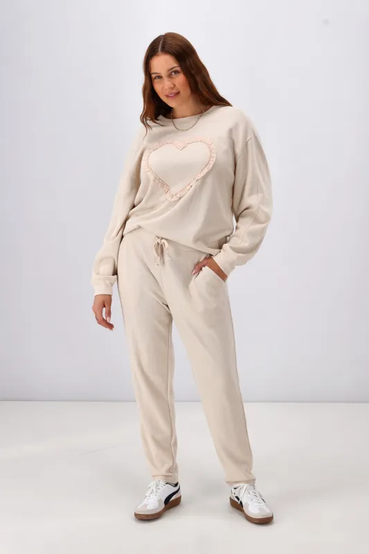 Shine On Label Chaylah Jogger Oat Preorder One Late May sold by Shine On