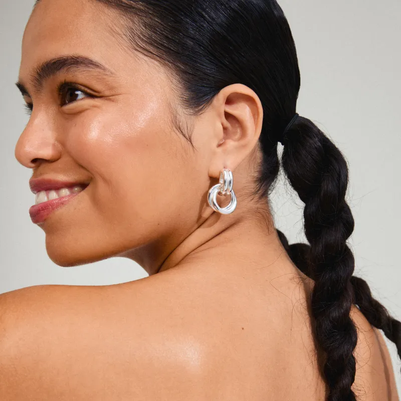 Pilgrim Agni Earrings Sliver Plated sold by Shine On