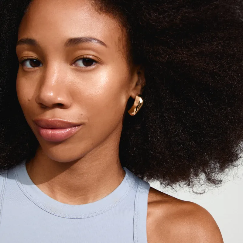 Pilgrim Dune Recycled Earrings Gold Large sold by Shine On