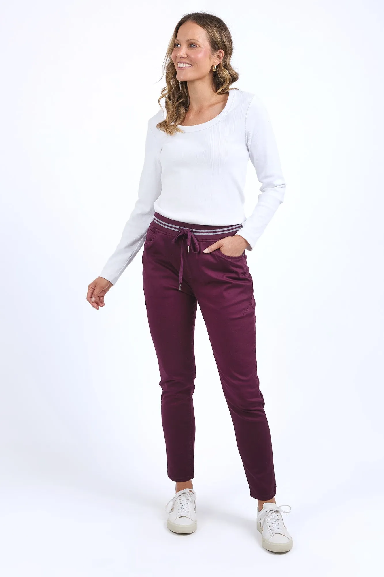 Elm Margo Jogger Merlot sold by Shine On