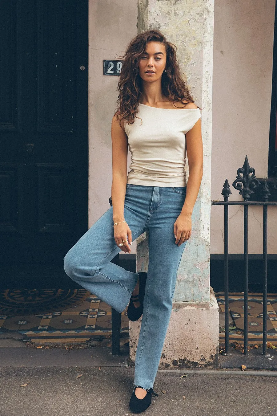 All About Eve Jacqui Wide Leg Heritage Blue sold by Shine On