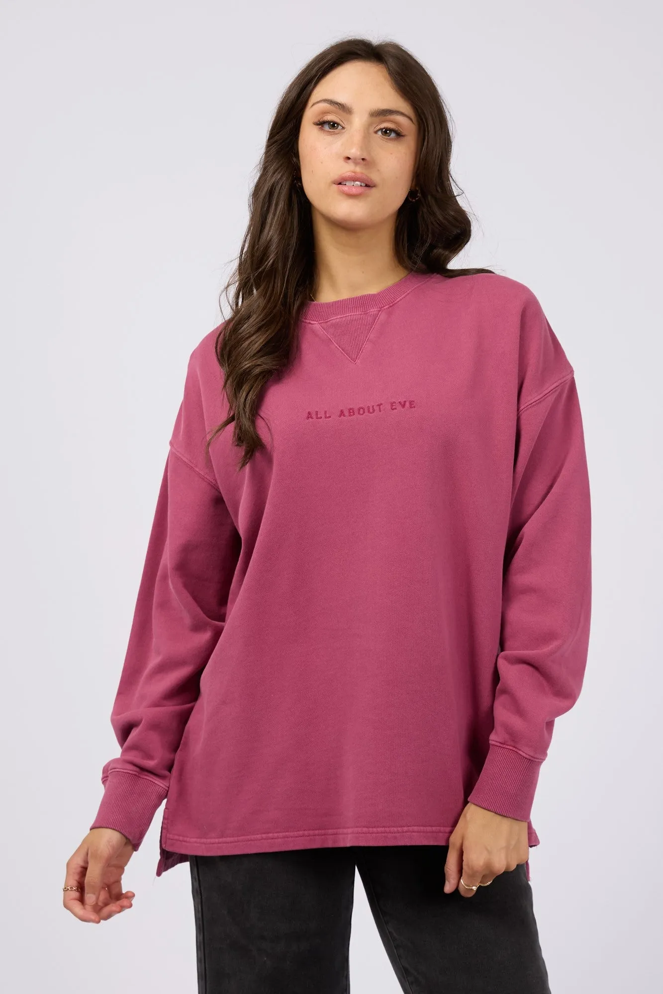 All About Eve AAE Washed Relaxed Crew Blush sold by Shine On