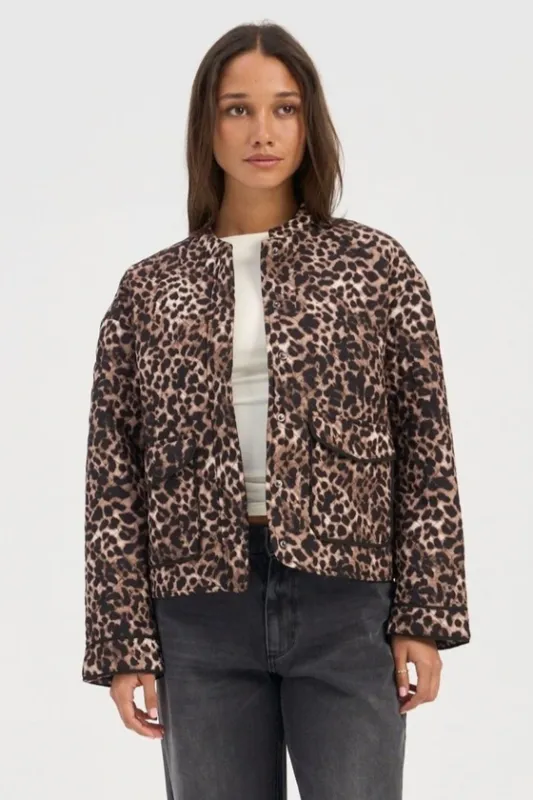 ONLY Hallie Quilted Jacket Animal sold by Shine On