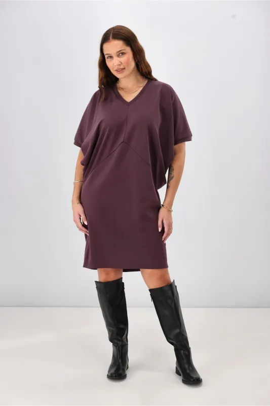 Shine On Label Analaya Angled Panel Knit Tunic Dress Coco sold by Shine On