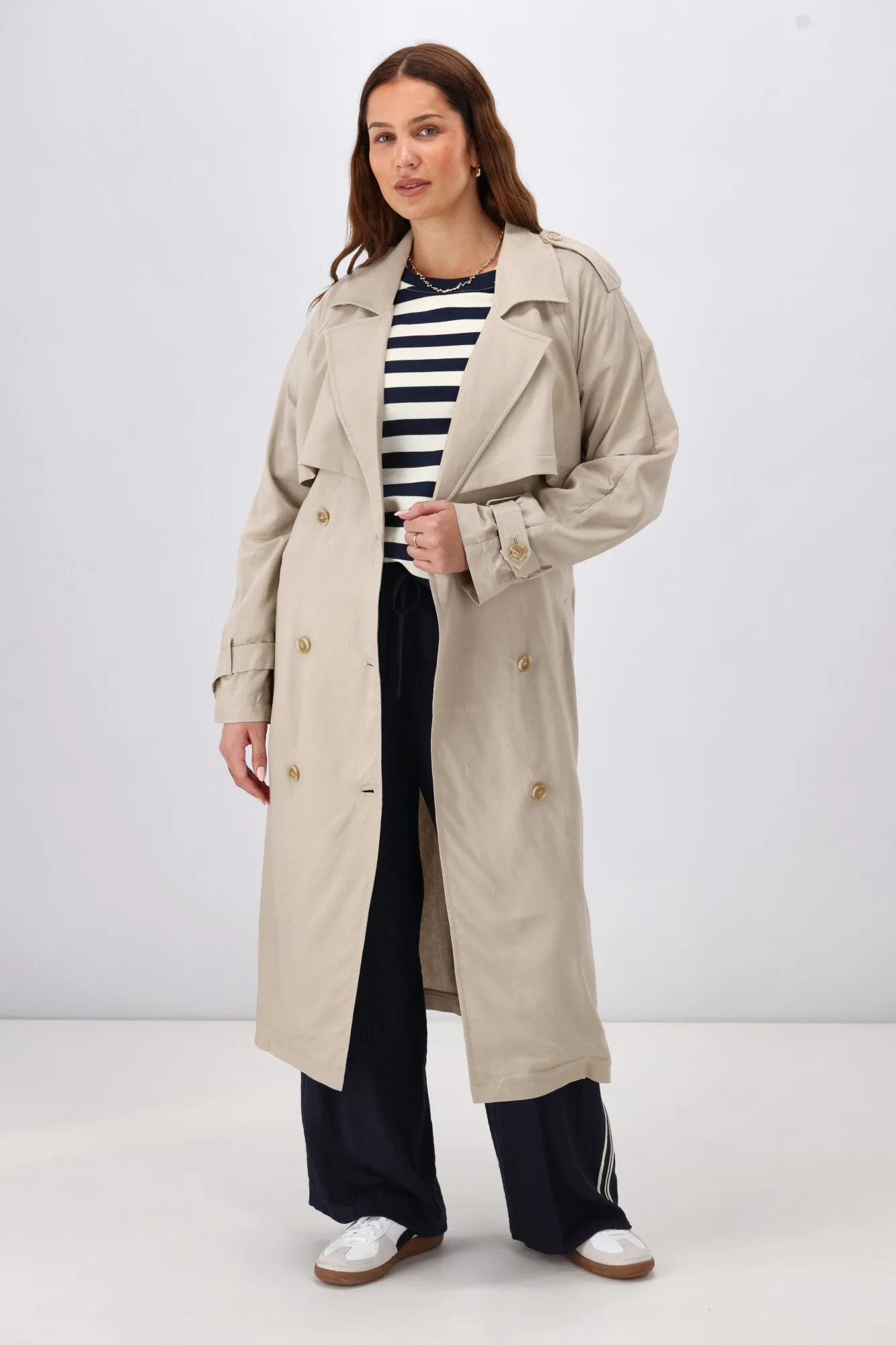 Shine On Label Keely Wide Leg Pant with Stripe Tape Midnight sold by Shine On product image thumbnail 5