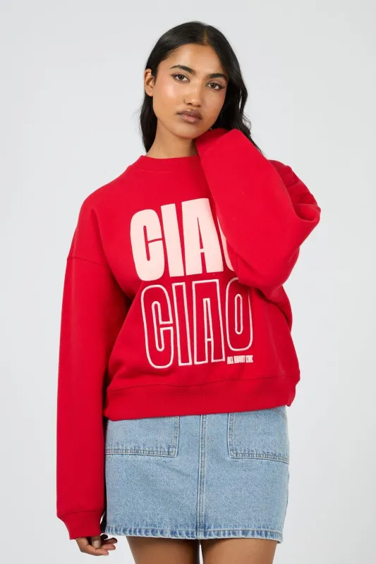 All About Eve Ciao Ciao Boxed Crew Red sold by Shine On