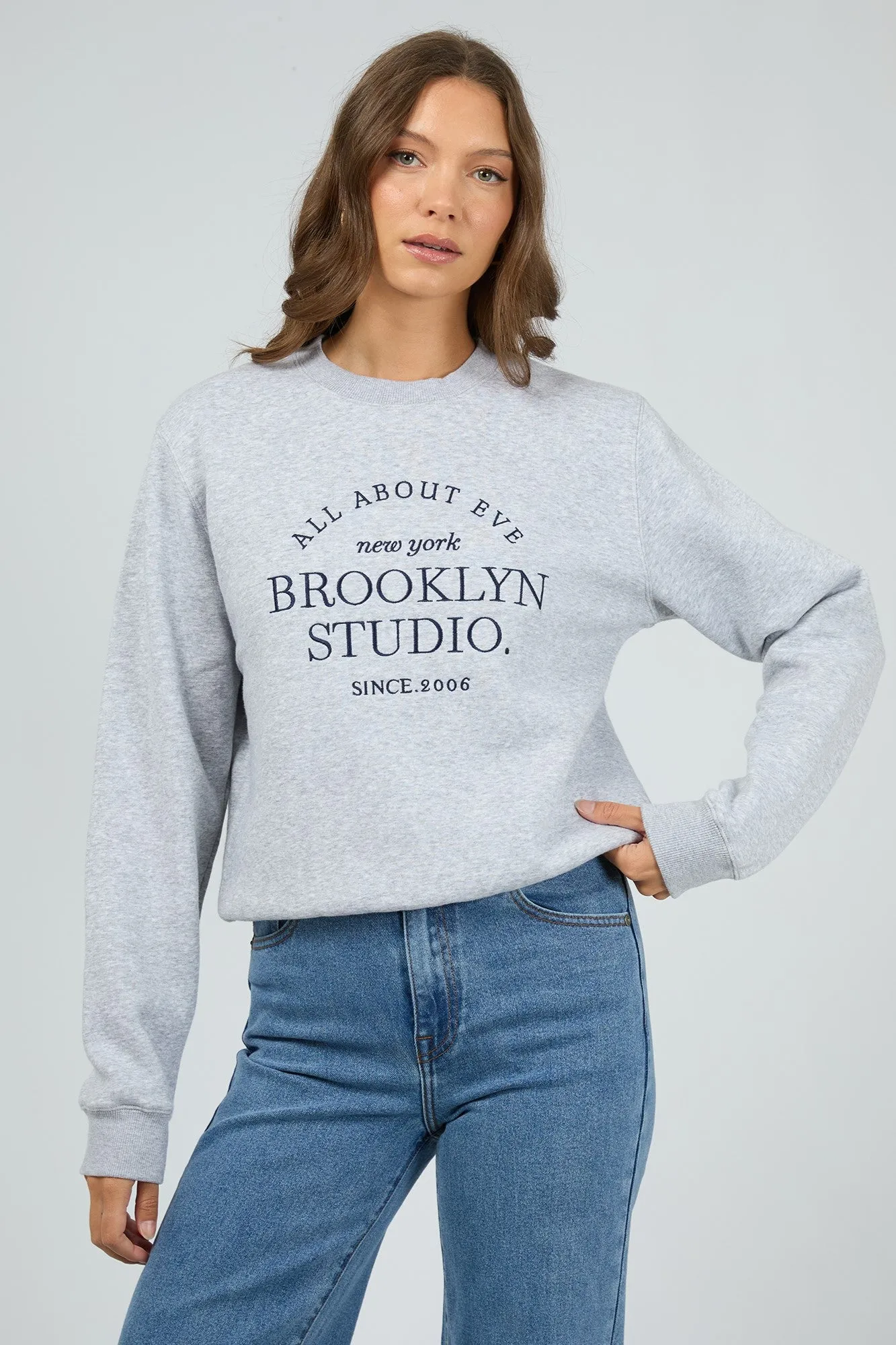 All About Eve Brooklyn Regular Crew Grey Marle sold by Shine On product image thumbnail 2