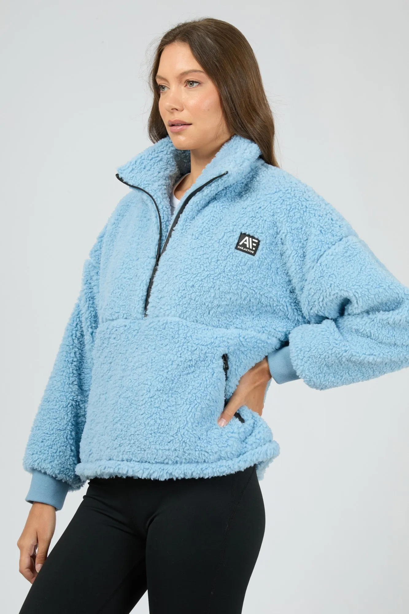 All About Eve Amara Quarter Zip Teddy Vintage Blue sold by Shine On product image thumbnail 2