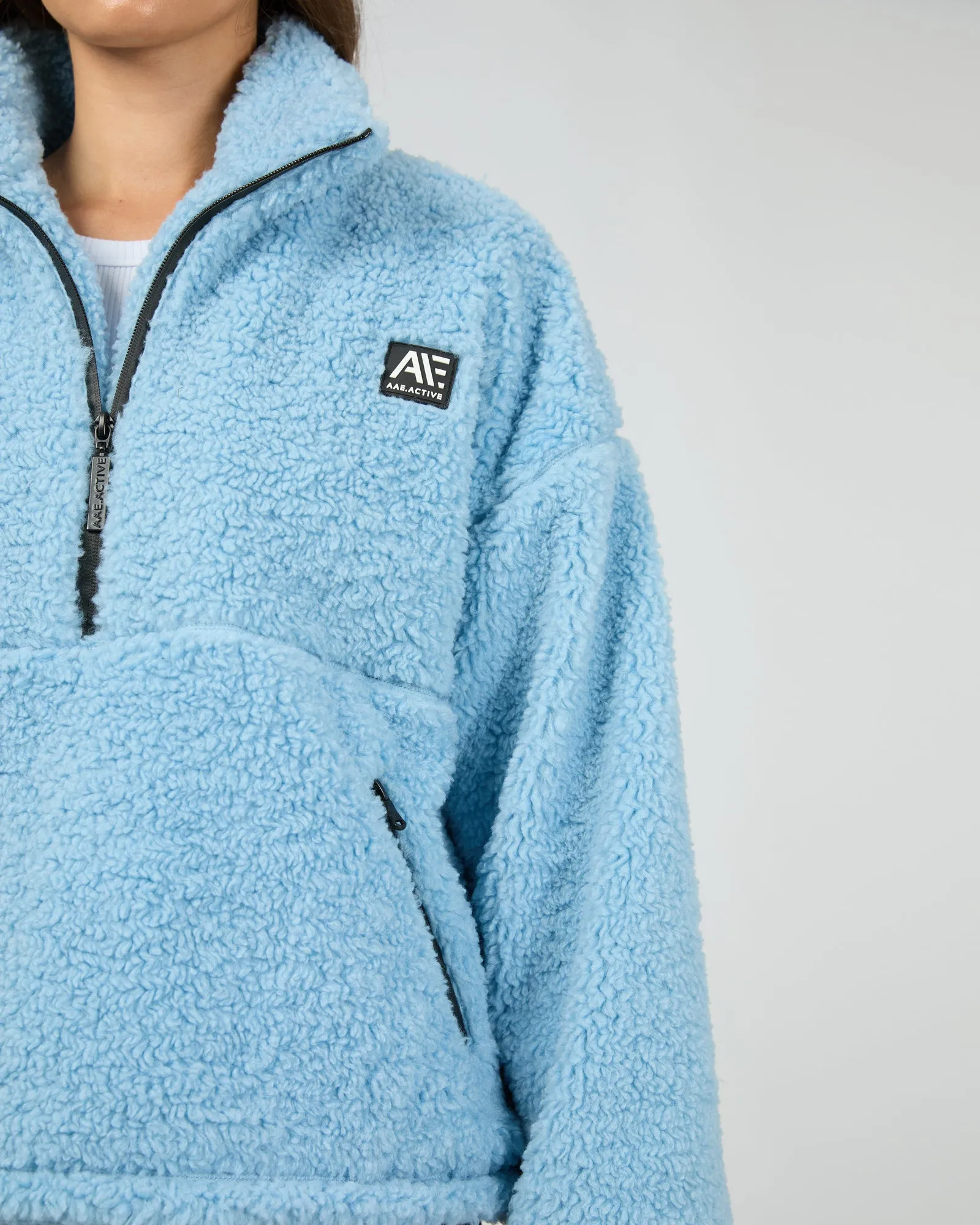 All About Eve Amara Quarter Zip Teddy Vintage Blue sold by Shine On product image thumbnail 3