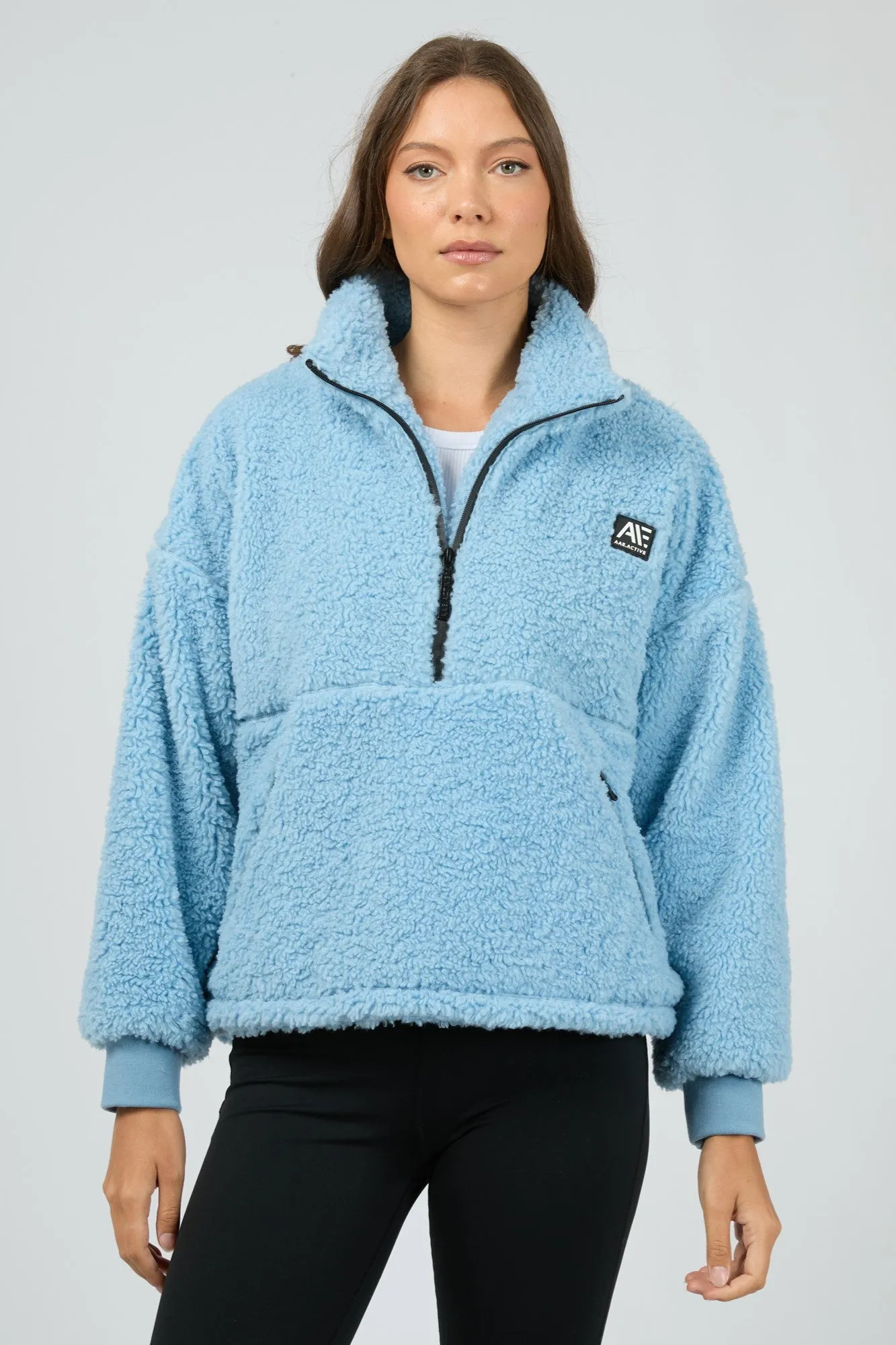 All About Eve Amara Quarter Zip Teddy Vintage Blue sold by Shine On