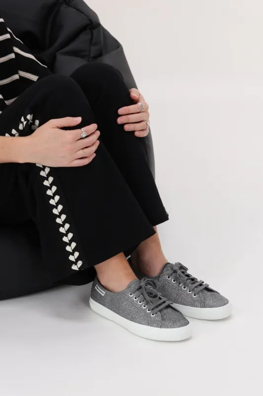 Superga Jersey Lame Leggera Dark Grey sold by Shine On