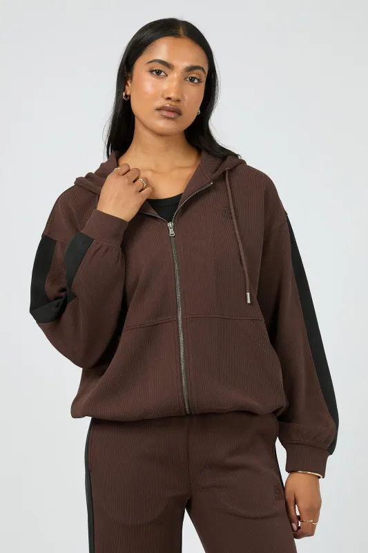 All About Eve Lounge Zip Hood Brown sold by Shine On