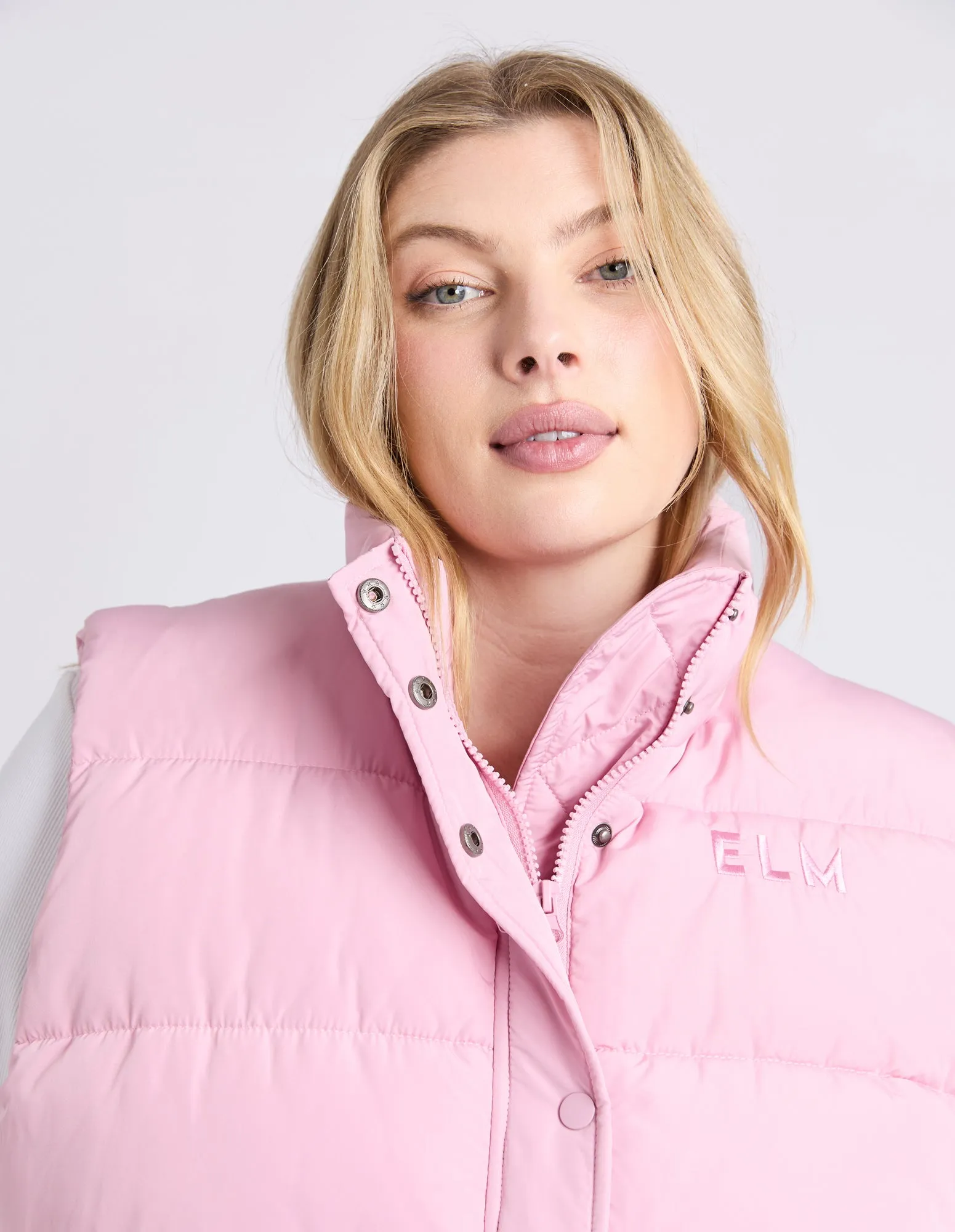 Elm Core Puffer Vest Soft Pink sold by Shine On product image thumbnail 3