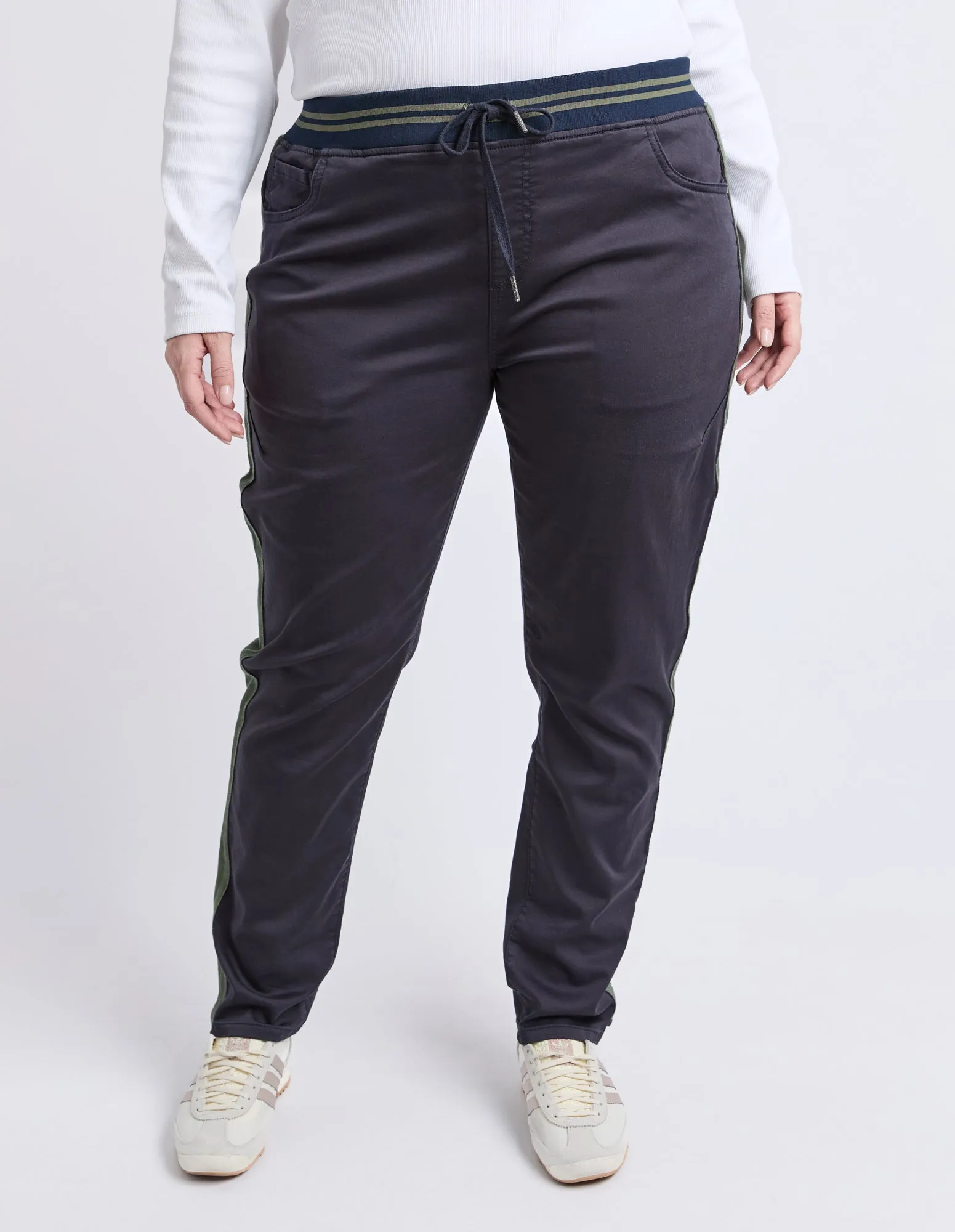 Elm Margo Jogger With Side Tape Navy With Khaki Tape sold by Shine On product image thumbnail 5