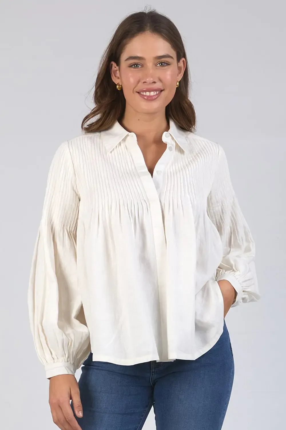 Elm Sky Shirt Marshmallow sold by Shine On