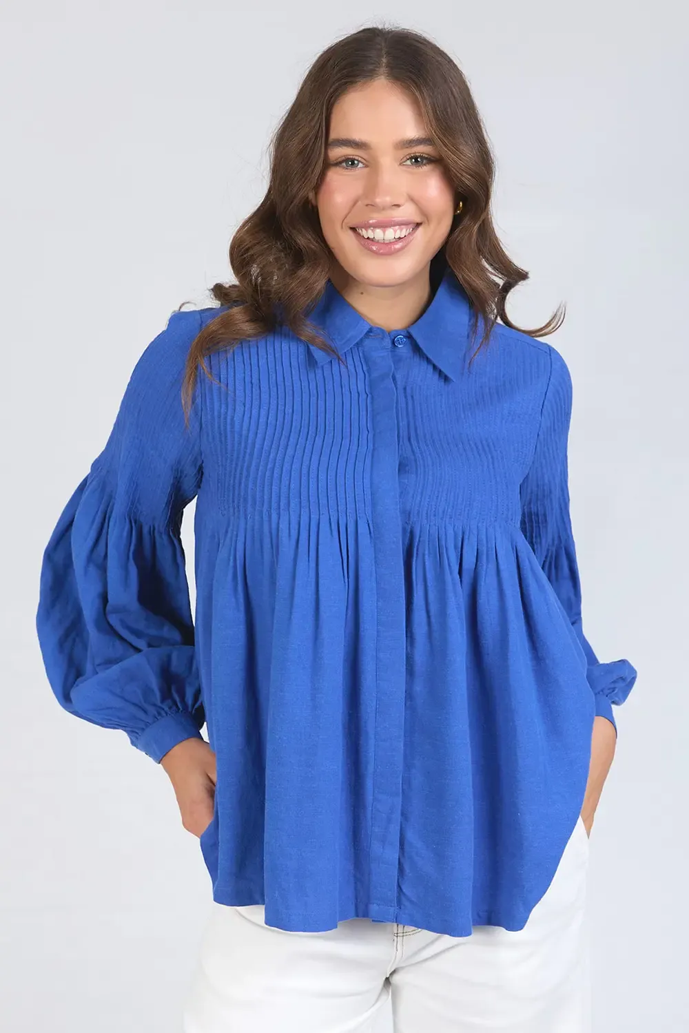 Elm Sky Shirt French Blue sold by Shine On