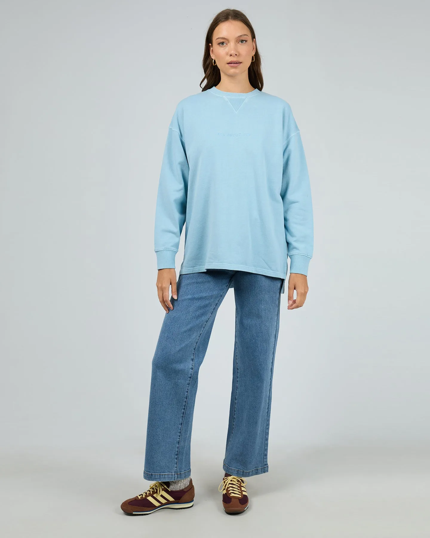 All About Eve AAE Washed Relaxed Crew Vintage Blue sold by Shine On product image thumbnail 3