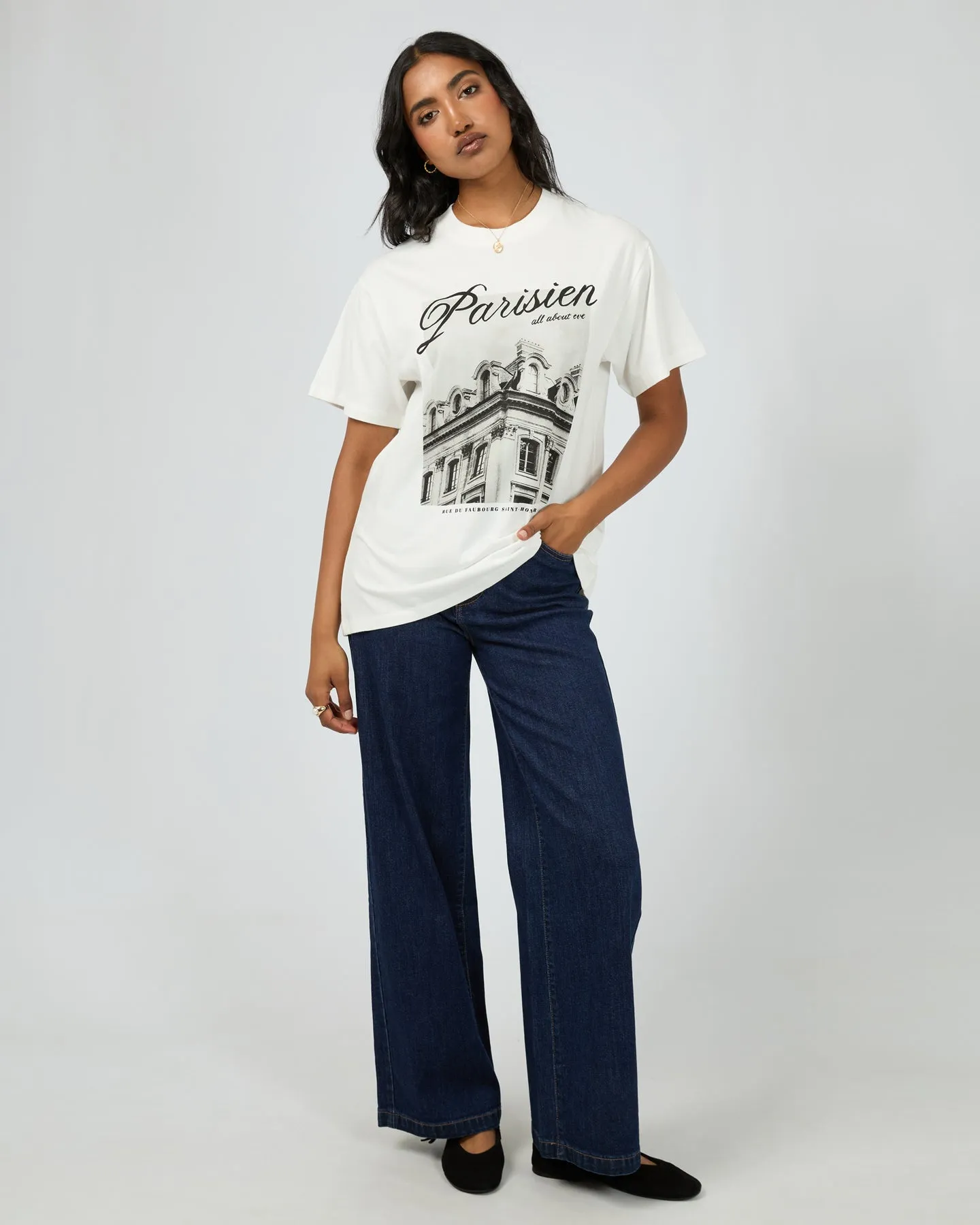All About Eve Parisien Oversized Tee Vintage White sold by Shine On product image thumbnail 3