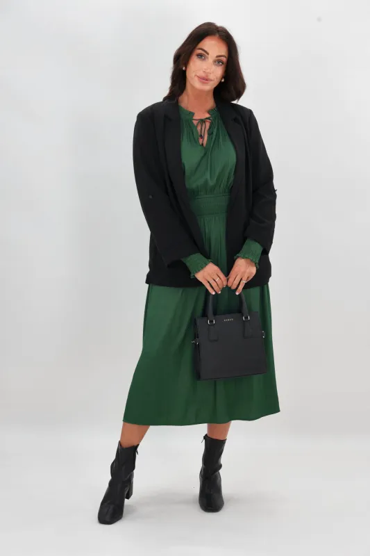 Gloss The Label Mel Shirred Waistband Dress Green sold by Shine On