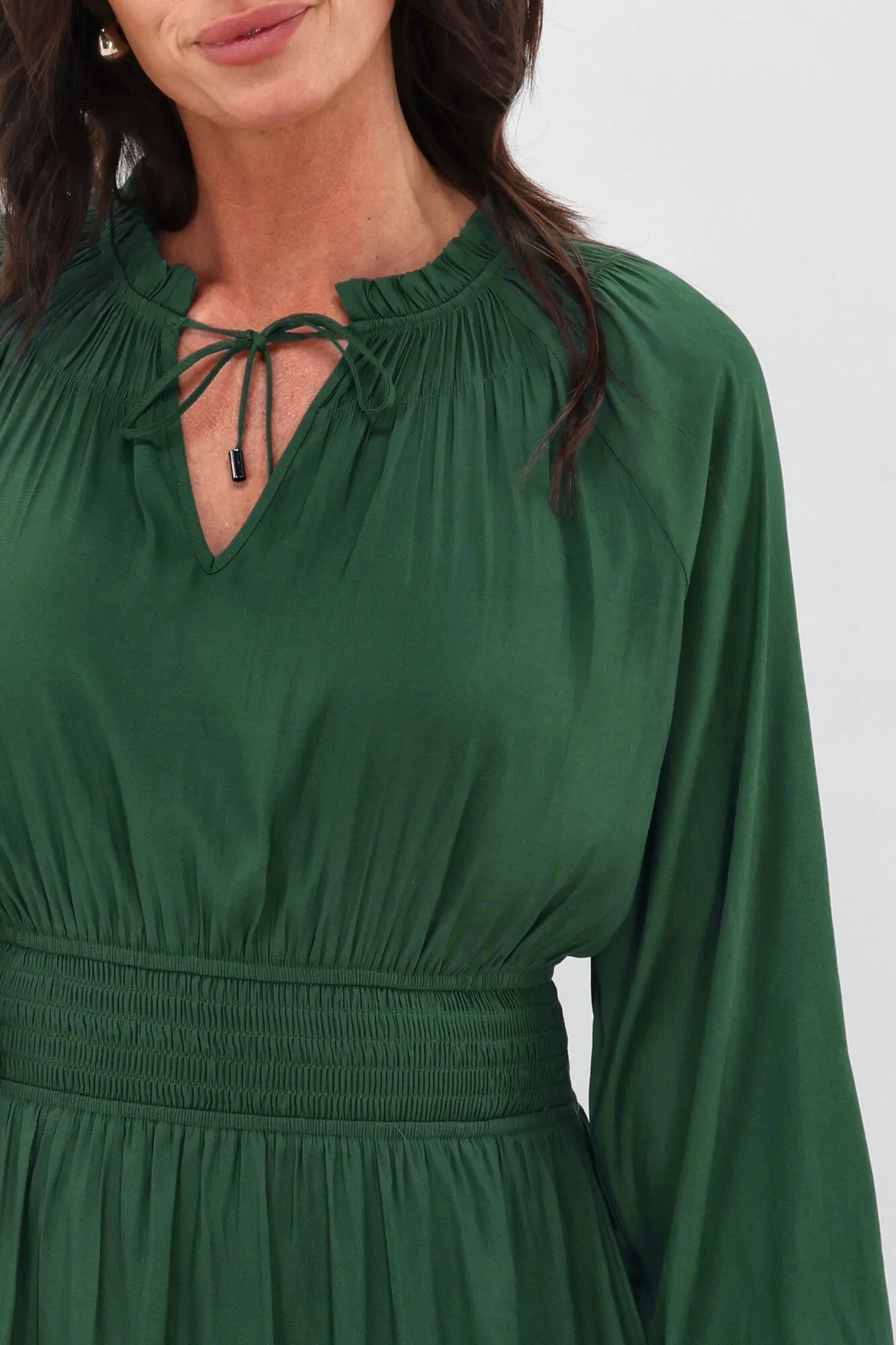 Gloss The Label Mel Shirred Waistband Dress Green sold by Shine On product image thumbnail 5